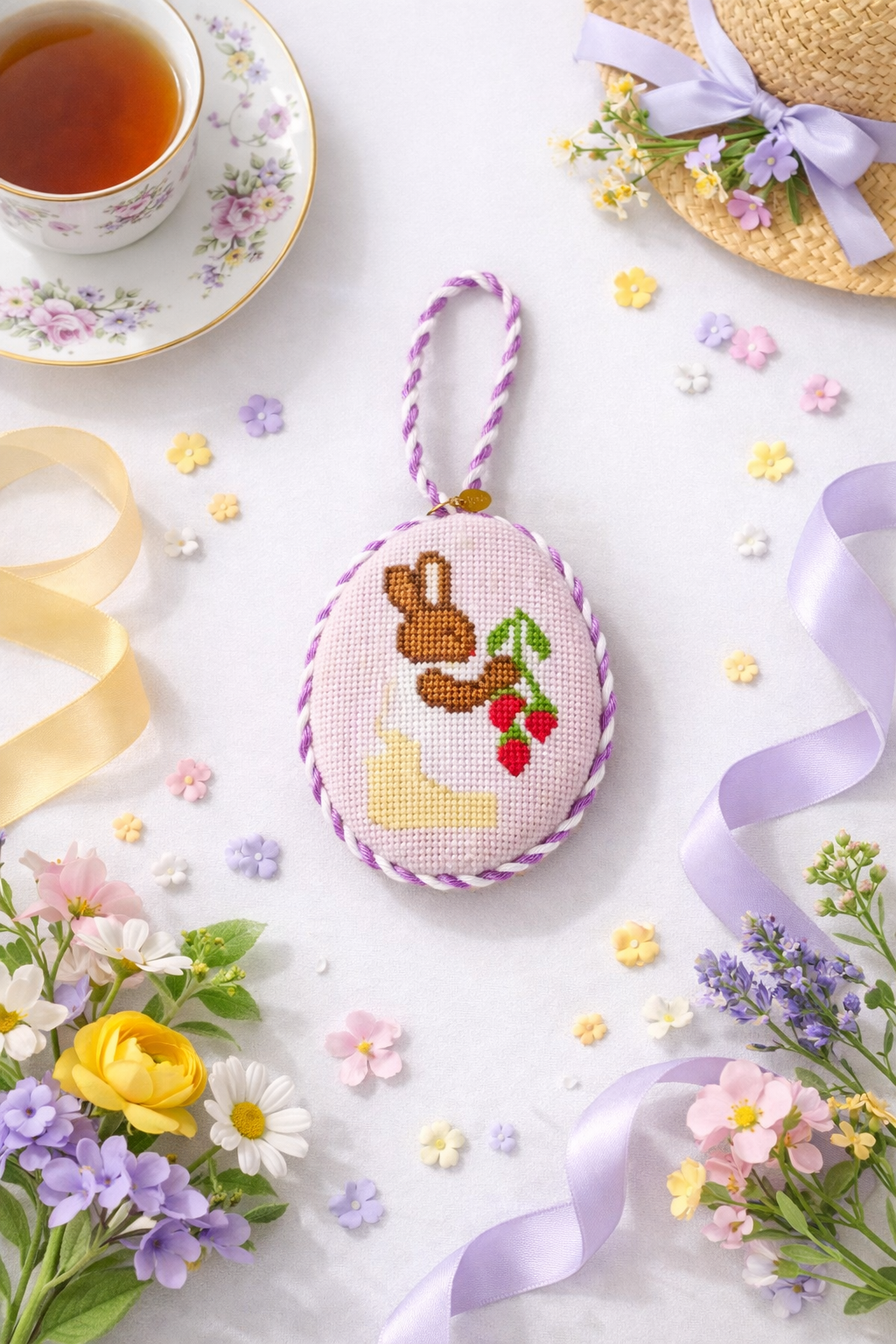 Girl Bunny Ornament